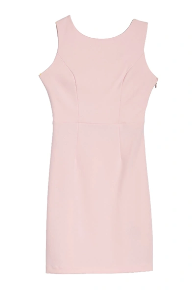 Shop Betsey Johnson Cutout Back Scuba Crepe Dress In Soft Pink