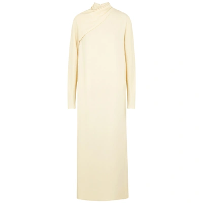 Shop The Row Vali Ivory Draped Maxi Dress In Cream