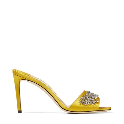 Shop Jimmy Choo Stacey 85 In Yellow