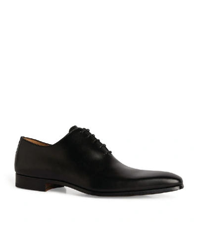 Shop Magnanni Leather Wholecut Oxford Shoes In Black