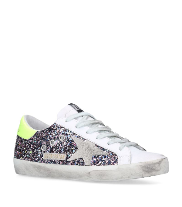 golden goose neon sneakers