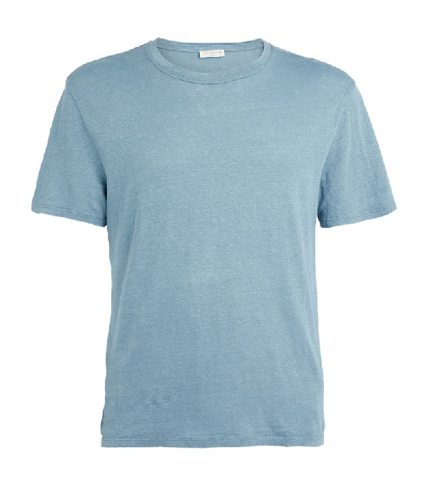 Sandro Linen T-shirt In Sky Blue | ModeSens