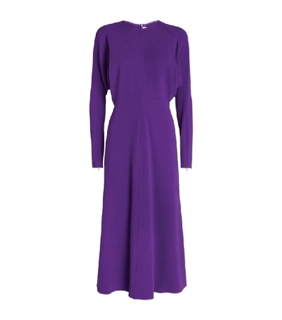 Shop Victoria Beckham Dolman-sleeved Midi Dress