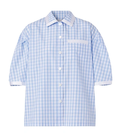 Shop Burberry Oversized Gingham Check Shirt