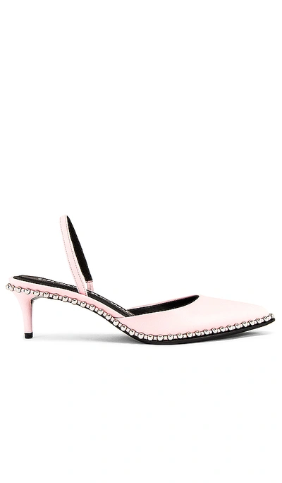 Shop Alexander Wang Rina Leather Heel In Pale Pink