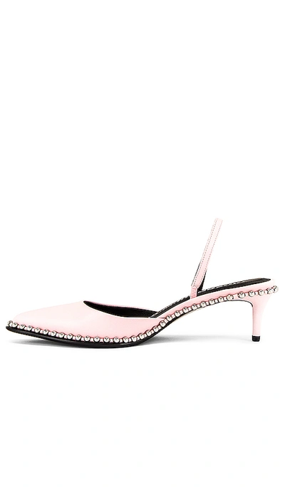 Shop Alexander Wang Rina Leather Heel In Pale Pink