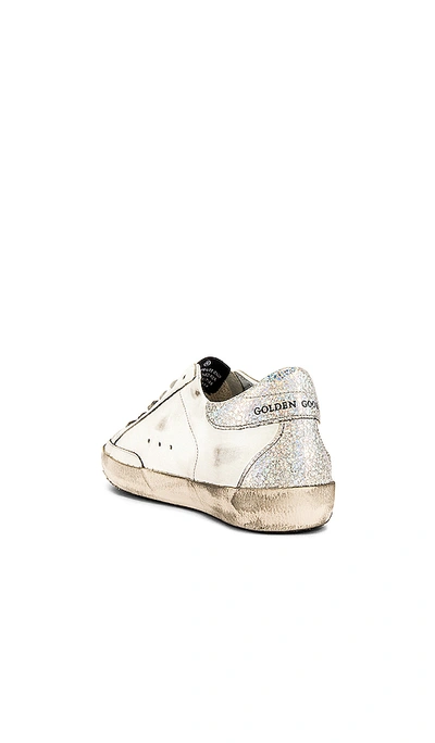 Shop Golden Goose Superstar Sneaker In White, Gold Glitter & Silver