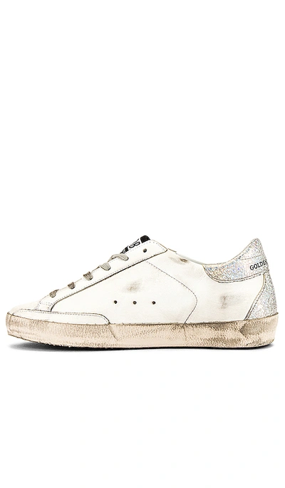 Shop Golden Goose Superstar Sneaker In White, Gold Glitter & Silver