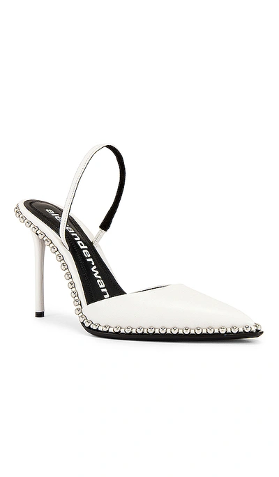 Shop Alexander Wang Rina Leather Heel In White