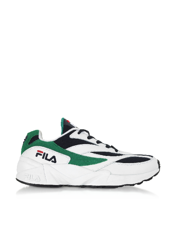 green and white fila shoes
