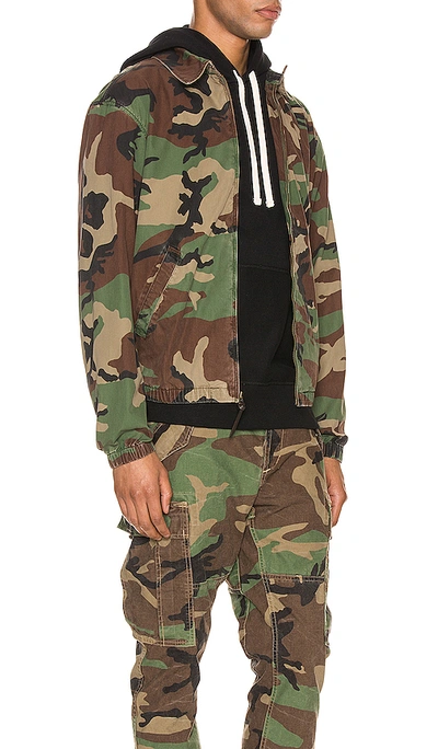 Shop Polo Ralph Lauren Printed Cotton Bomber Jacket In Surplus Camo