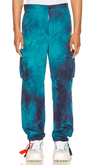 Shop Off-white Ripstop Cargo Pant In Petrol Blue
