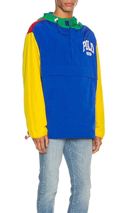 Shop Polo Ralph Lauren Freestyle Nylon Hoodie In Rl2000 Red & Rugby Royal