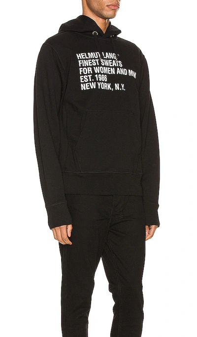 Shop Helmut Lang Standard Hoodie In Black Basalt