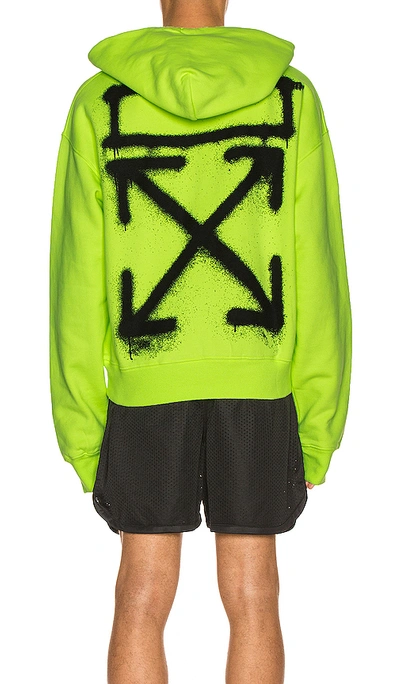 Shop Off-white Spray Painting Over Hoodie In Fluo Yellow