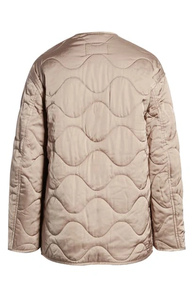 Shop Allsaints Torin Quilted Jacket In Dusty Pink