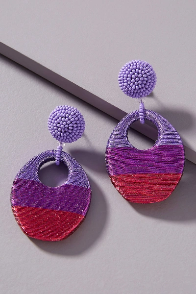 Shop Sachin & Babi Evelyn Drop Earrings In Purple