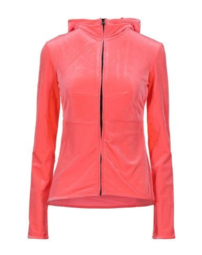 Shop C-clique Woman Sweatshirt Coral Size Xs Polyamide, Elastane, Polyester In Red