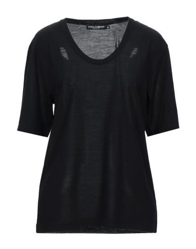 Shop Dolce & Gabbana Woman T-shirt Black Size 10 Wool