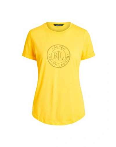 Shop Lauren Ralph Lauren T-shirt In Yellow