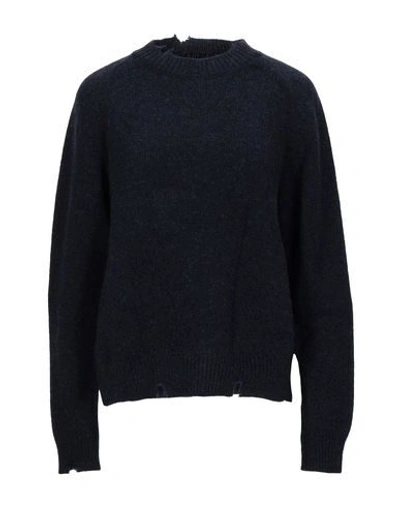 Shop Maison Margiela Sweaters In Dark Blue
