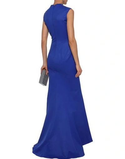 Shop Zac Posen Long Dresses In Bright Blue