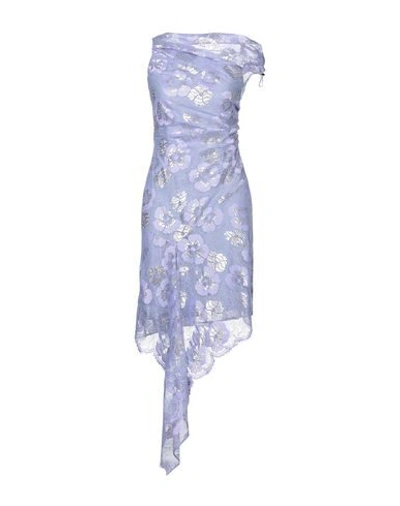 Shop Peter Pilotto Woman Mini Dress Lilac Size 8 Polyamide In Purple