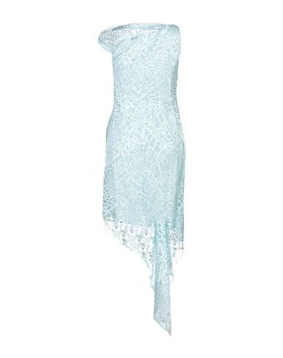 Shop Peter Pilotto Woman Mini Dress Sky Blue Size 8 Polyamide