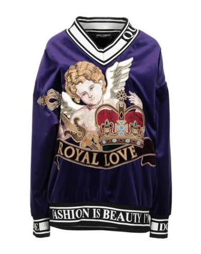 Shop Dolce & Gabbana Sweatshirts In Purple