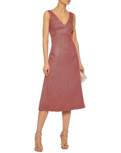 Shop J Mendel 3/4 Length Dresses In Pastel Pink