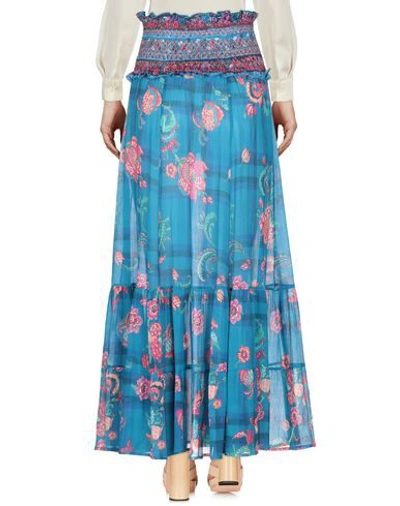 Shop Anjuna Maxi Skirts In Turquoise