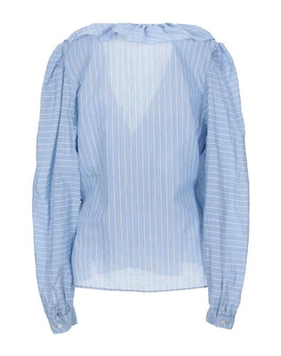 Shop Les Coyotes De Paris Blouses In Pastel Blue