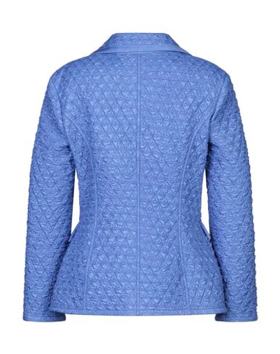 Shop Ermanno Scervino Woman Blazer Blue Size 10 Polyester, Polyurethane