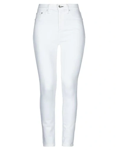 Shop Rag & Bone Woman Jeans White Size 31 Cotton, Lyocell, Elasterell-p, Elastane