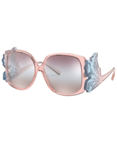 Shop Giorgio Armani Women's Sunglasses In Pink/grad Pink Brown Mirror Sil Int