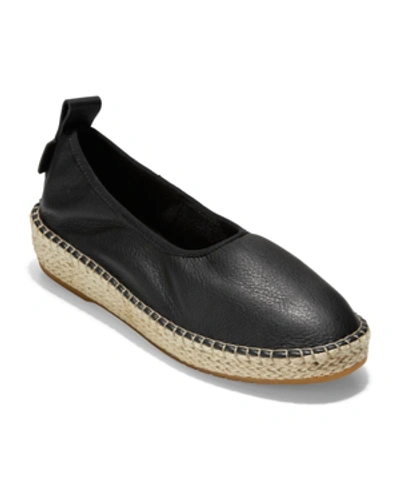 Shop Cole Haan Cloudfeel Espadrilles In Black Leather