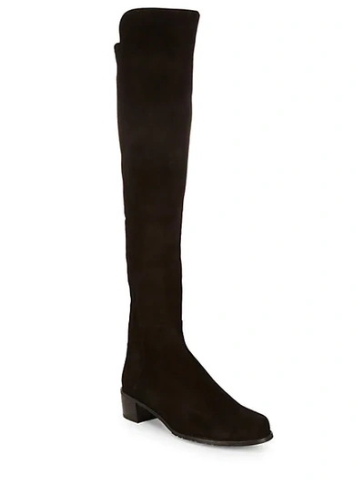 Shop Stuart Weitzman Women's All Serve Suede Over-the-knee Boots In Slate