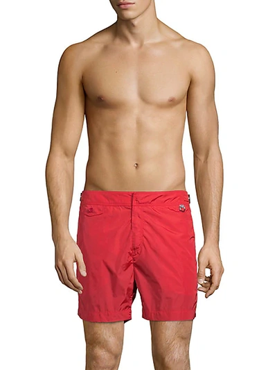 Shop Ralph Lauren Mayfair Slim-fit Swim Shorts In Red