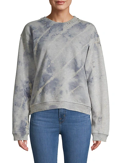 Shop Hard Tail Tie-dye Crewneck Sweatshirt In Grey
