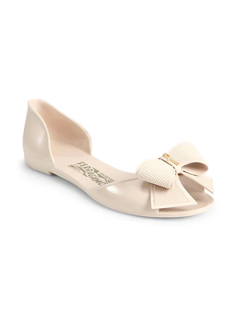 jelly peep toe flats