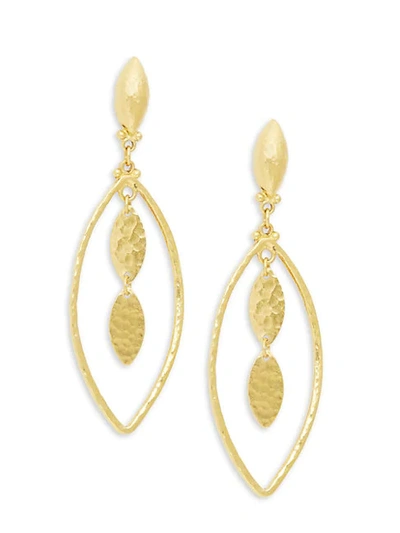 Shop Gurhan Willow Geo 24k Gold Marquise Drop Earrings