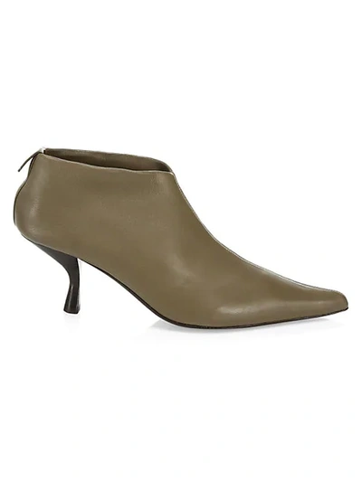 Shop The Row Bourgeois Leather Stretch Ankle Booties In Pale Flamingo
