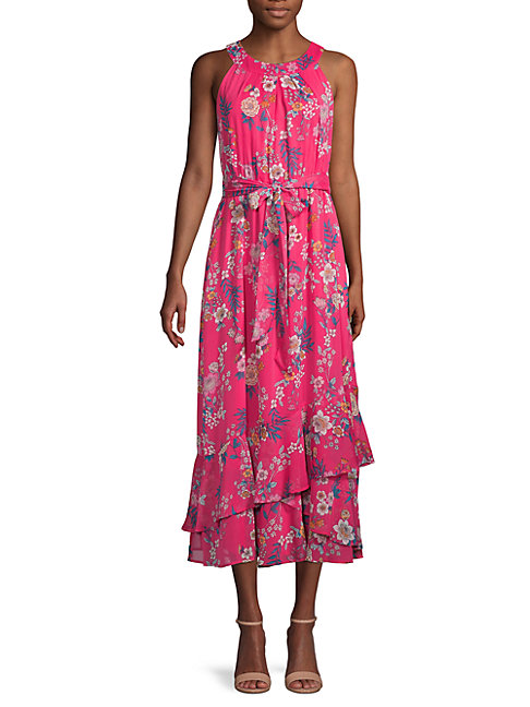 calvin klein hibiscus dress