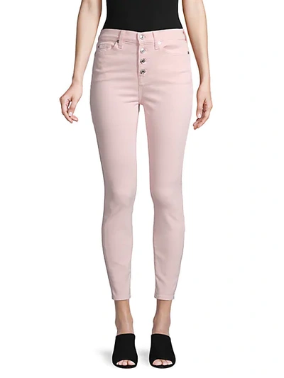 Shop 7 For All Mankind Gwenevere High-waist Ankle Jeans In Peony Pink