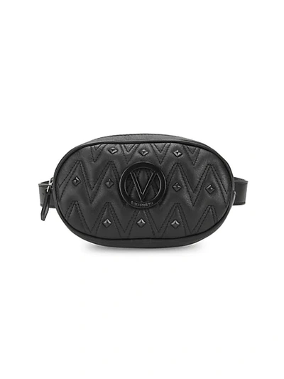 Shop Valentino By Mario Valentino Madelind Quilted Belt Bag In Black