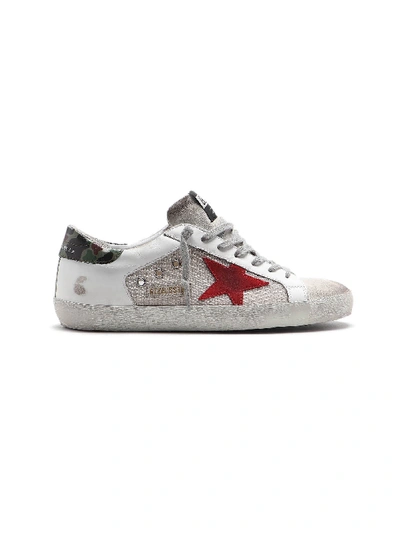 Shop Golden Goose Sneakers Superstar In White/red Star