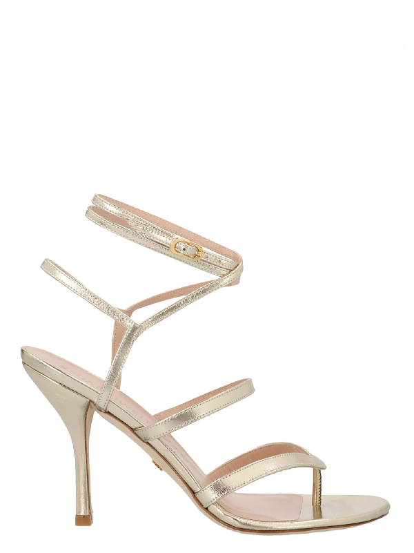gold stuart weitzman shoes