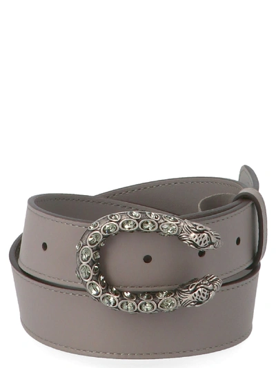 Shop Gucci Dionysus Belt In Grey