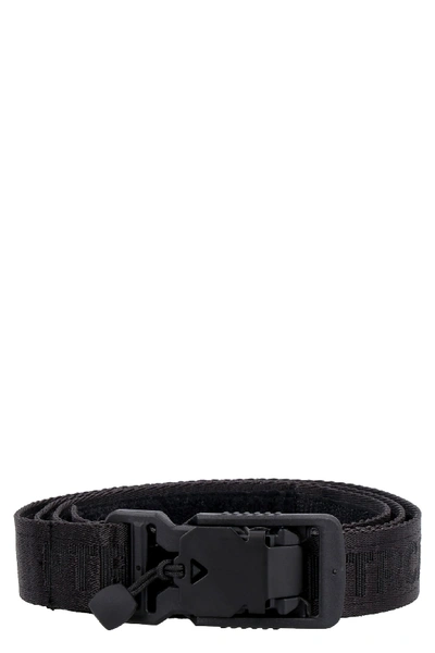 Shop Ptrcrs By Christian Petrini Fabric Belt With Logo In Black