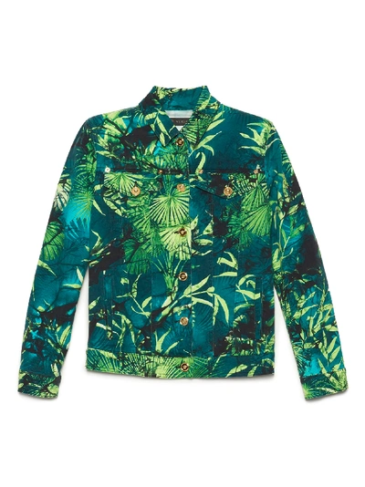 Shop Versace Jungle Jacket In Multicolor